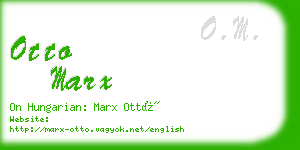 otto marx business card